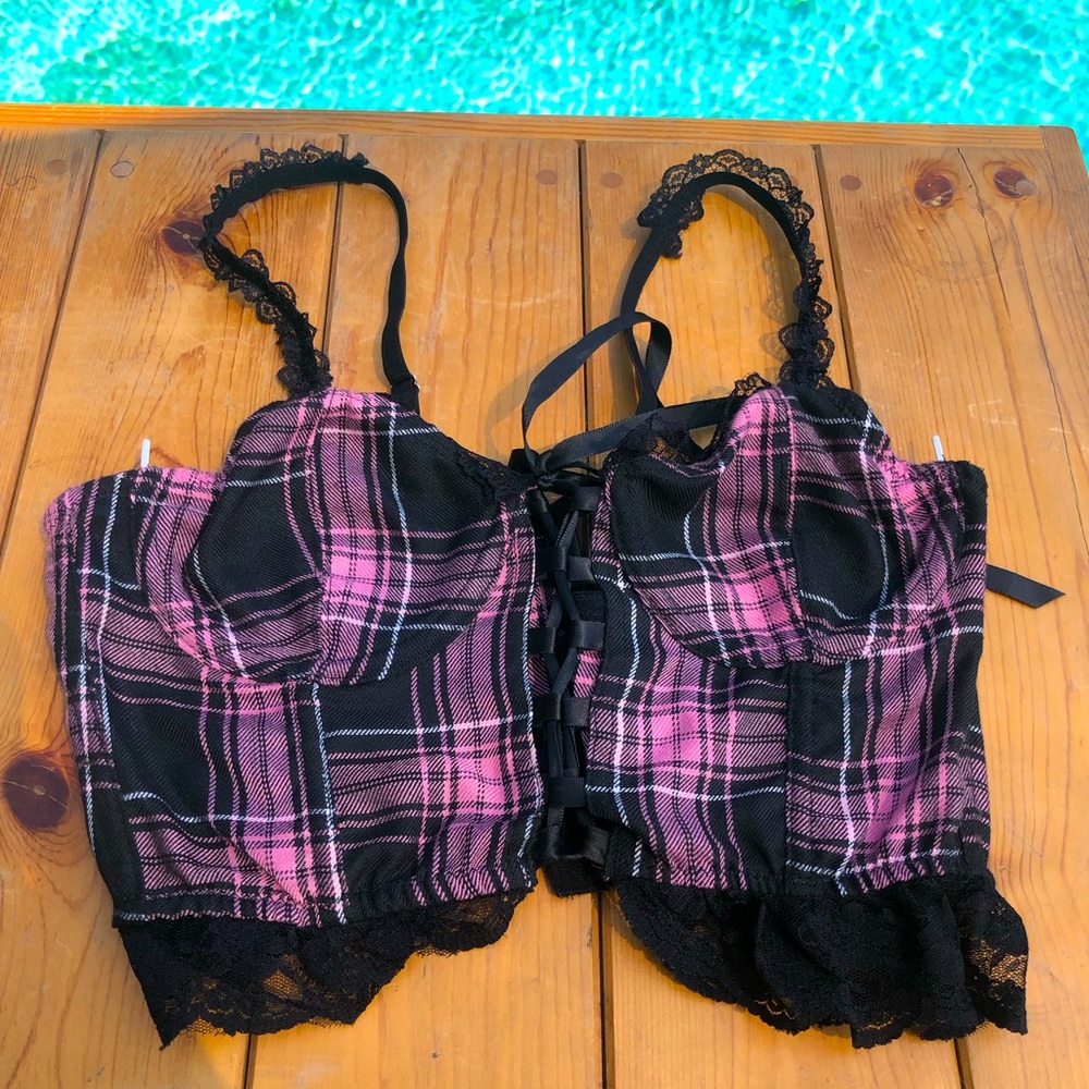 Widow Charm School Dropout Plaid Cami-used size S